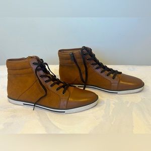 Kenneth Cole Men’s High Top Lace Up Brown Sneaker Boot-Size 13